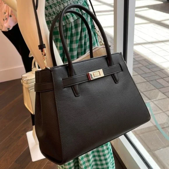 Kate spade black medium satchel hot sale